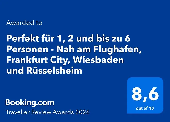Apartment Perfekt Für 1, 2 Und Bis Zu 6 Personen - Nah Am Flughafen, Frankfurt City, Wiesbaden Und Rüsselsheim Mörfelden-Walldorf